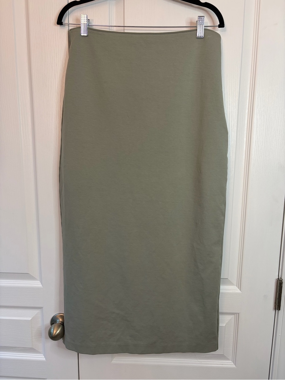 Everlane Sage Green Knit Maxi Pencil Skirt | Size Large